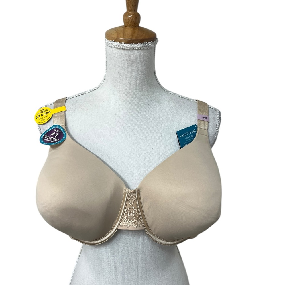 VANITY FAIR BRA WOMENS SIZE 44D FULL FIGURE NUTRAL WITH WIRE